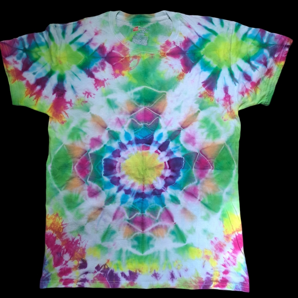 Hand Dyed Kaleidescape Tee M
